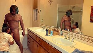 Having Fun With My Big Booty Ebony Stepsister At The Pool