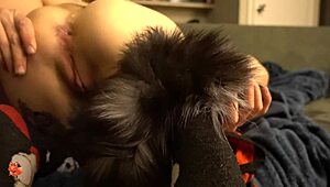 furry teen model gets fox tail inserted in her ass by andy savage for hardcore assfucking and cumshot