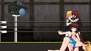 Nina and Karin's lesbian wrestling match: Princess of the ring