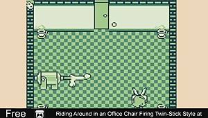 riding around in an office chair firing twin-stick style at work