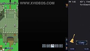 Imperial doorman feeds hungry whores with cocks in hentai game!