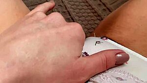 Wet and horny MILF pleasures herself to a pulsating orgasm