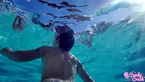 Latina Swimming Naked In Pool With Intense Desire