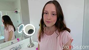 Brunette Skinny Teen Lilly Glee Gets Naughty in Wild Bedroom Action