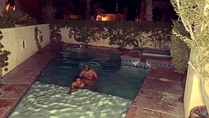 Having Fun With My Big Booty Ebony Stepsister At The Pool