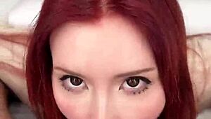 damn, neighbor banged that redhead beauty doggy style after deepthroat, cum all over her pretty face pov