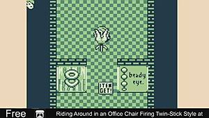 riding around in an office chair firing twin-stick style at work