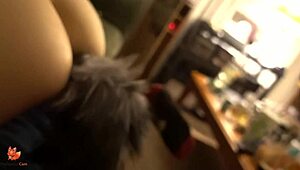 furry teen model gets fox tail inserted in her ass by andy savage for hardcore assfucking and cumshot