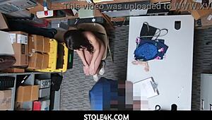 Guard fucks detained thief Taylor May.