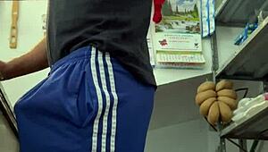 i'm a young mexican amateur jerking big cock backstage for first time