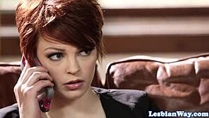 Tribbing lesbians feel intense pleasure rubbing clits