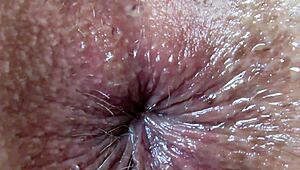 extreme closeup asshole fingering fetish play