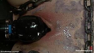 I'm waxing and chaining this lesbian, then vibing her pussy rough like.