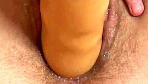 Oh, I masturbate my pussy with toys in black stockings!