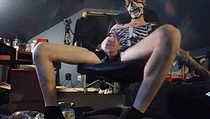 whitecockolate gets fingered and masturbates in maledom scene