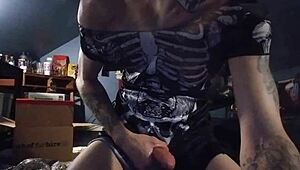 whitecockolate gets fingered and masturbates in maledom scene