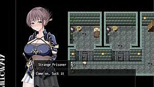 Tina the swordswoman explores the scarlet prison in hrpg