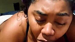 Sucking big cock and swallowing cum