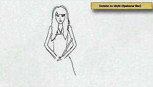 In the art academy home studio, teen girls stand and pee for the camera.