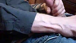 Stroking my hard cock for Bianca slowly