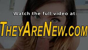 Teen amateur rides dong in her first porn outdoor handjob session 😍