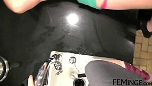 Lesbian worker indulges in a steamy moment as her girlfriend licks her intimately. Could this be the ultimate connection?