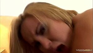 blonde's big white ass exposed for interracial anal banging