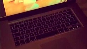 busty chocolate woman enjoys close-up homemade relaxation - pov