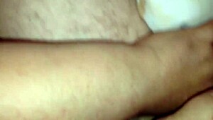 Red nail wife teases cock with handjob, no cumshot