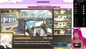 I play evenicle part 14 as vtuber lewdneko. Cute anime dating sim.