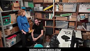 Krissy Lynn's seduction and intense encounter with a thief in the office
