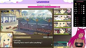 I play evenicle part 14 as vtuber lewdneko. Cute anime dating sim.