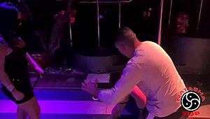 Interracial swingers engage in BDSM at a private residence