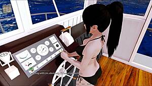 group plays a fun game in the luxurious harem hotel suite