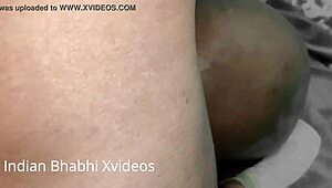 Bhabhi's rear gets lubricated for intense anal action