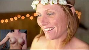 Lovely ginger girl in perfect cam show