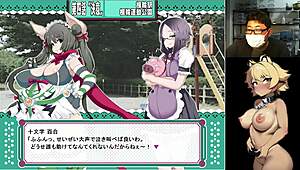 Two Characters Punish Tanuki-chan in Hentai Game