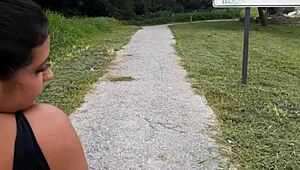 Latina amateur sucks monster cock in tunnel