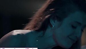 Karla Kush and Jill Kassidy scissoring at night