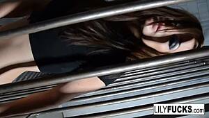 lily gets detained and touches herself in jail