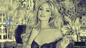 Natural Blonde Hotties Stripping Naked for Playboy in Steamy Session