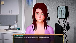 Exploring my new family in this game with redhead and brunette characters featuring small tits and big ass