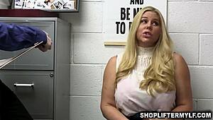 Wow, Officer Jett strip-searches Karen Fisher for a wild shop fuck! 😍