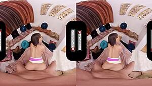 gia milana cosplays chel and gives blowjob in pov hardcore