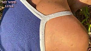 busty blonde craves doggystyle fucking by the river in public