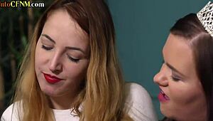 amateur babes DEEPTHROATING cock in group BJ action