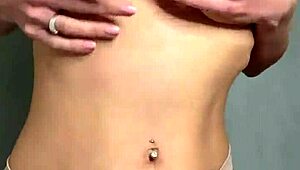 the hot student caressed her big natural tits in a homemade reality scene