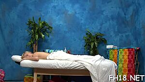 massage table fucking with oiled teen ass 😈