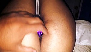 playing with my sister's ass and her purple plug
