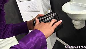 european slut in heels gets messy bukkake in blowbang gloryhole